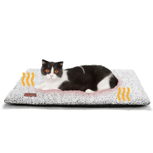 Frestano™ Self-Warming Cat & Dog Bed – Thermal Pet Pad, 24x18 inch, Removable Cover, Non-Slip Bottom, Washable, Non-Electric