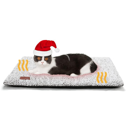 Frestano™ Self-Warming Cat & Dog Bed – Thermal Pet Pad, 24x18 inch, Removable Cover, Non-Slip Bottom, Washable, Non-Electric