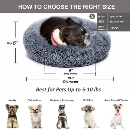 Frestano™ Small Calming Dog Bed – Anti-Anxiety, Machine Washable, Soft & Cozy, Waterproof with Non-Slip Base
