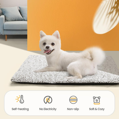 Frestano™ Self-Warming Cat & Dog Bed – Thermal Pet Pad, 24x18 inch, Removable Cover, Non-Slip Bottom, Washable, Non-Electric