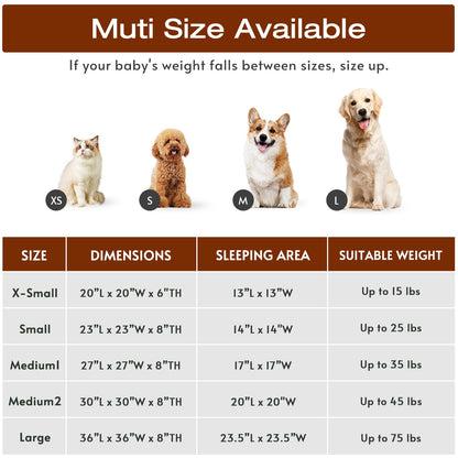 Frestano™ Calming Anti-Anxiety Dog & Cat Bed – Fluffy Donut Cushion for Small & Medium Pets, 20