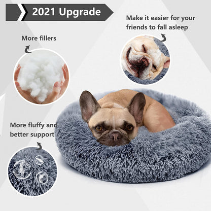 Frestano™ Small Calming Dog Bed – Anti-Anxiety, Machine Washable, Soft & Cozy, Waterproof with Non-Slip Base