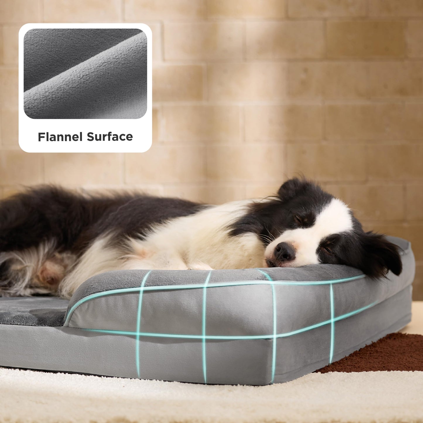 Frestano™ Orthopedic Dog Bed – Large Size, Washable, Waterproof, Comfort Couch with Removable Cover, Non-Skid Bottom, 35